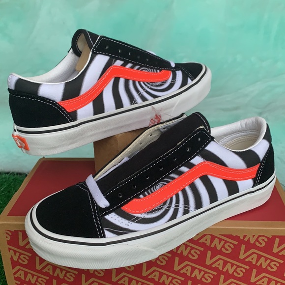 VANS STYLE 36 Swirl Black/Fiery Coral Men’s - Picture 5 of 16